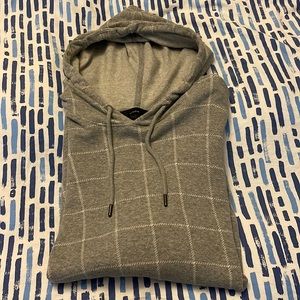 Vince gray windowpane hoodie